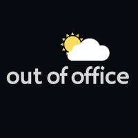 cloud with sun out of office logo